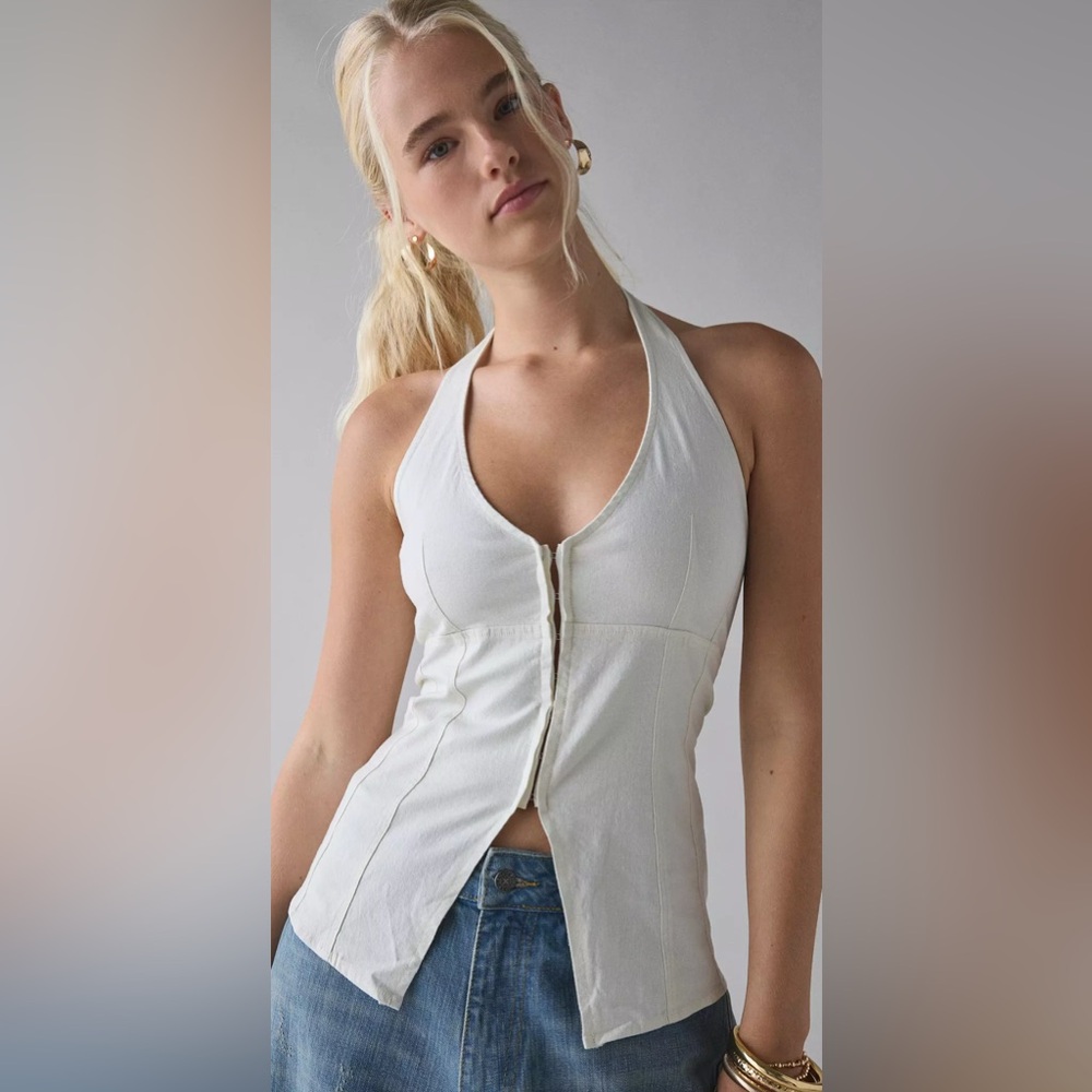 Urban Outfitters Cream Halter top